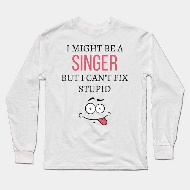 Singer Long Sleeve T-Shirt by Mdath